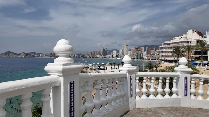Seaside Cityscape with Promenade