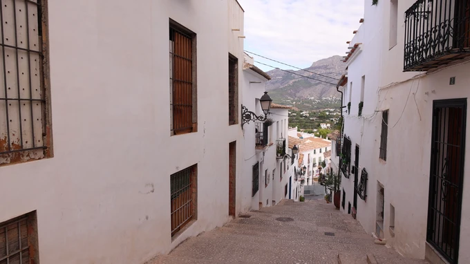Charming Narrow Street in a Mediterranean Town