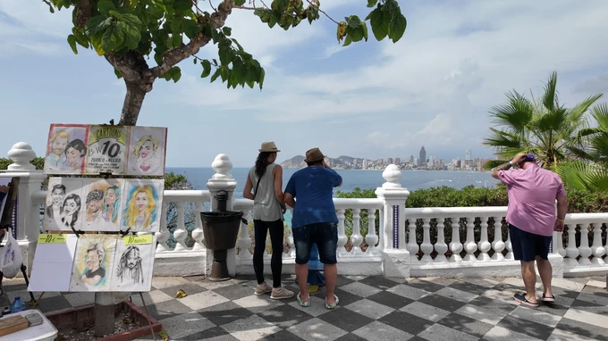 Scenic City Overlook with Street Artists