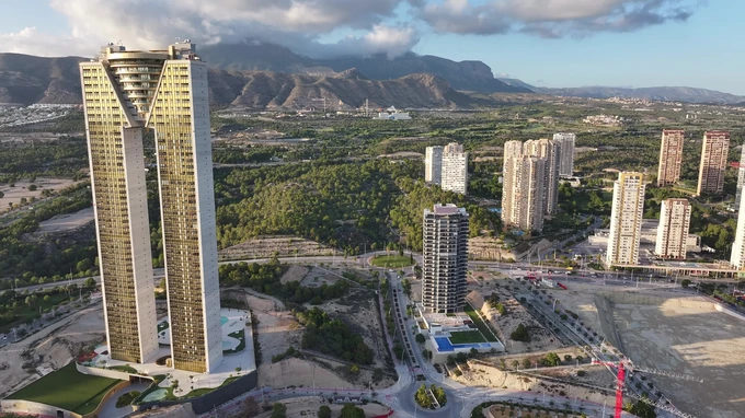 Skyscrapers with Mountain View