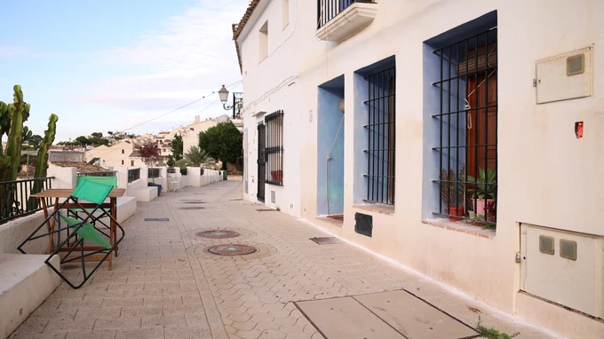 Quiet Street in a Mediterranean Village