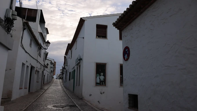 Narrow Street in a Historic Town