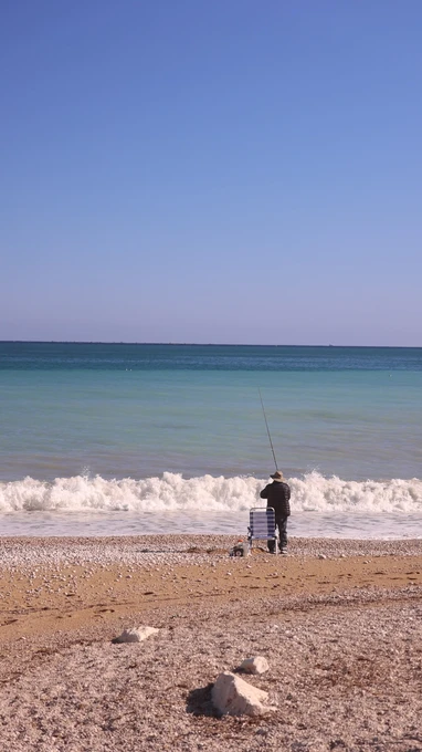 Solitary Beach Fishing