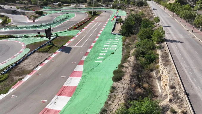 Aerial View of Go-Kart Track
