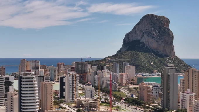 Cityscape with Coastal Rock Formation