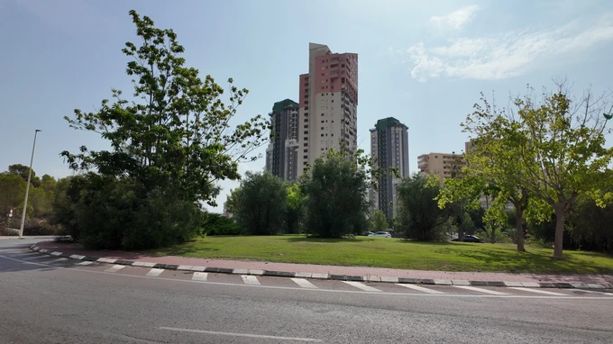 Urban Landscape with High-Rise Buildings