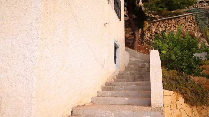Stone Stairway by the Wall
