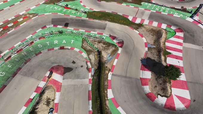 Aerial View of a Race Track