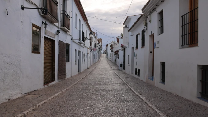 Quiet Street in a Mediterranean Village
