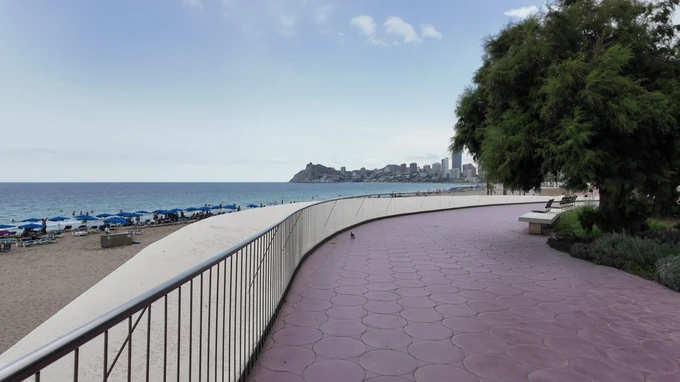 Coastal Promenade with City View