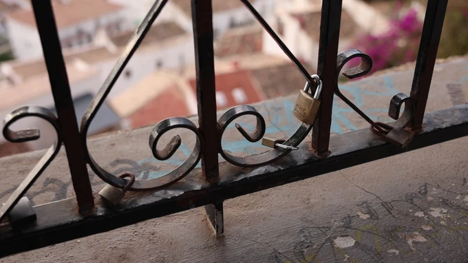 Lock on Ornate Fence