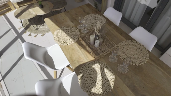 Sunlit Dining Setup