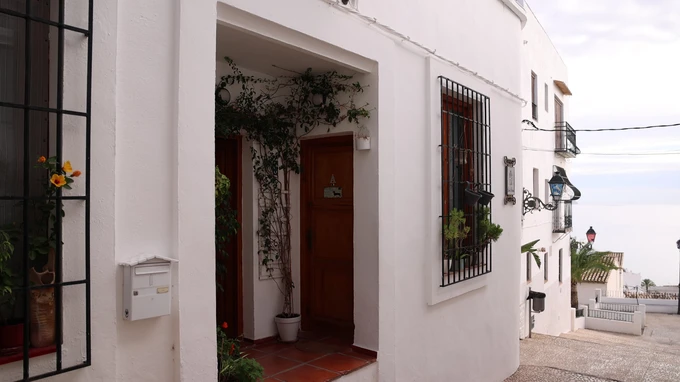 Charming White Streetscape