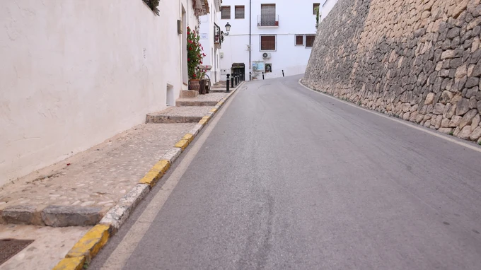Quiet Street in Historic Town