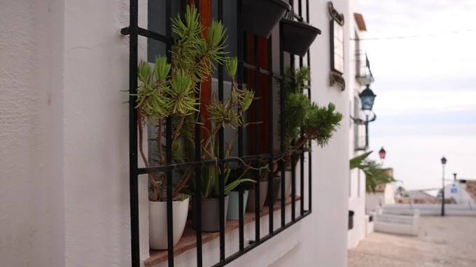 Charming Town Window View