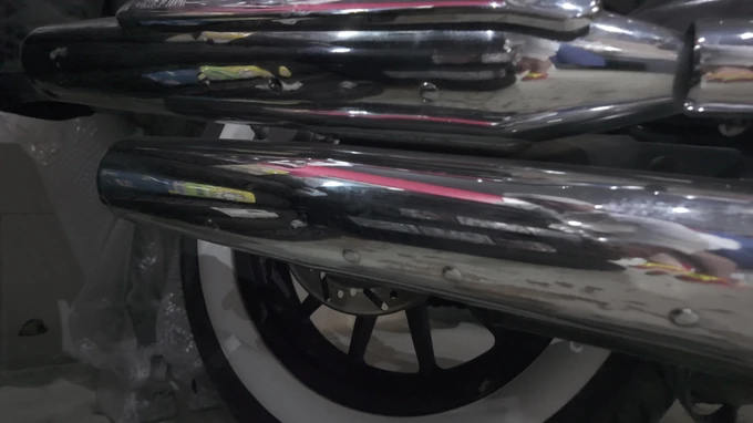Close-up of Motorcycle Exhaust