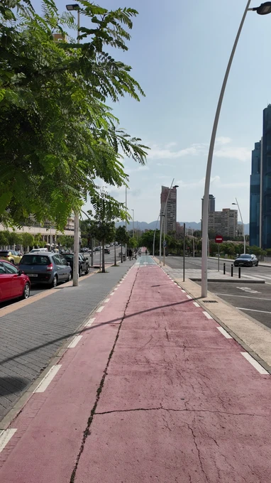 Urban Street with Bicycle Path