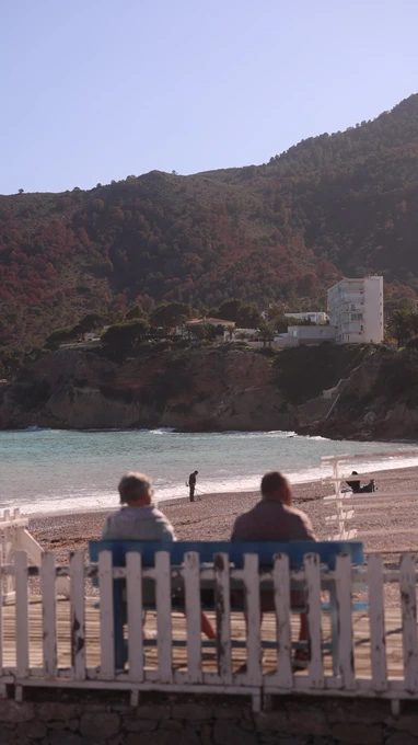 Coastal View with Mountains