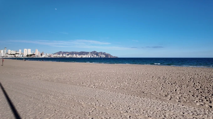 Beach with Cityscape