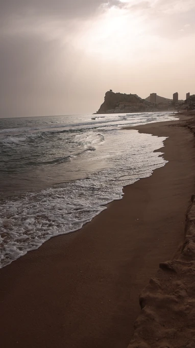 Coastal Shoreline at Sunset