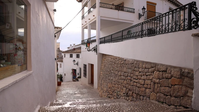 Charming Street in a Quaint Village