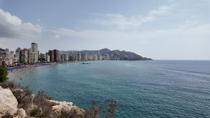 Coastal Cityscape with Beachfront