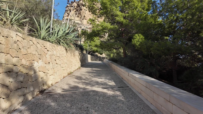 Stone Pathway in Sunlit Park