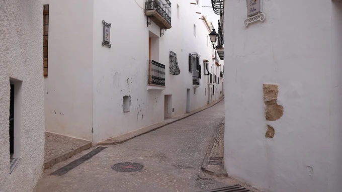 Narrow Street in Historical Town