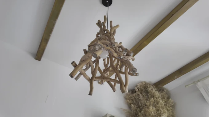 Rustic Wooden Chandelier