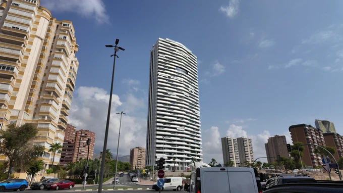 Modern Cityscape with High-Rise Buildings
