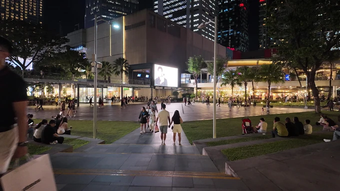 Nightlife in the City Plaza