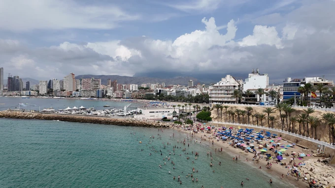 Coastal Cityscape with Beach