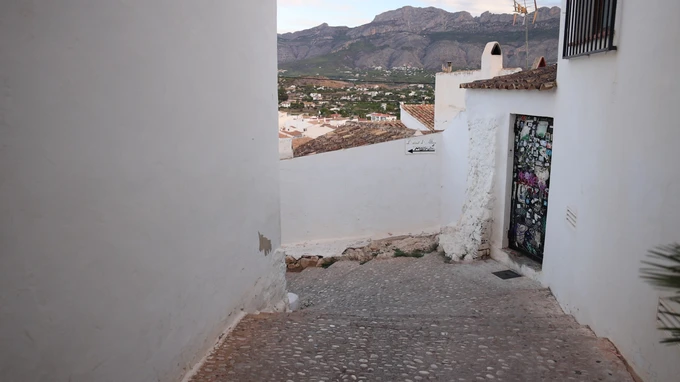 Scenic Alleyway in a Mediterranean Village